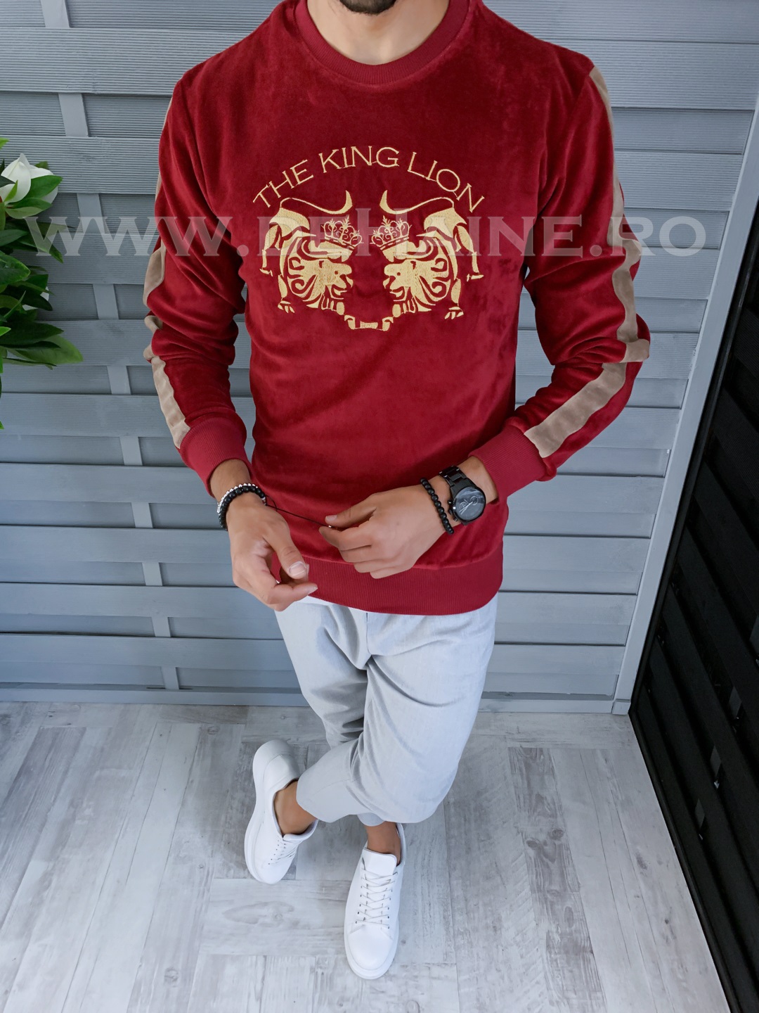 Bluza barbati grena slim fit 2519 i17-1